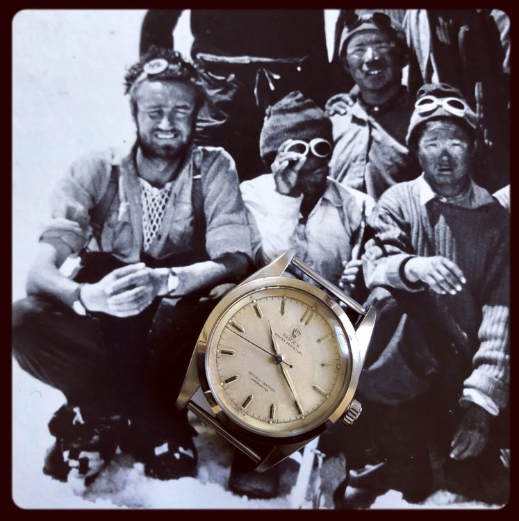 Полностью оригинальные часы Rolex 1953 года, выпущенные майором Чарльзом Уайли для покорения Эвереста. Это одни из всего 13 моделей Rolex Oyster Perpetual Ref 6098 с механизмом хронометра OCC, которые были специально выпущены для британской экспедиции на Эверест, когда Эдмунд Хиллари и Тенцинг Норгей достигли вершины…